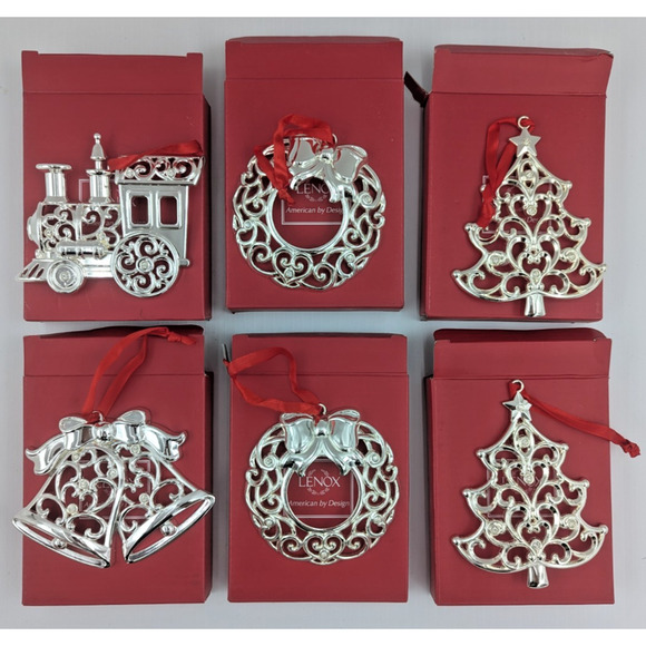 Lenox Holiday Ornament Metal American by Design Assorted Lot of 6 - Picture 1 of 9